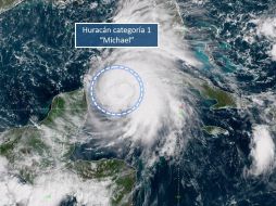 Calculan que ''Michael'' se fortalecerá y ''se espera que se convierta en un huracán de gran intensidad (categoría 3 de 5) el martes o el martes por la noche''. TWITTER / @conagua_clima