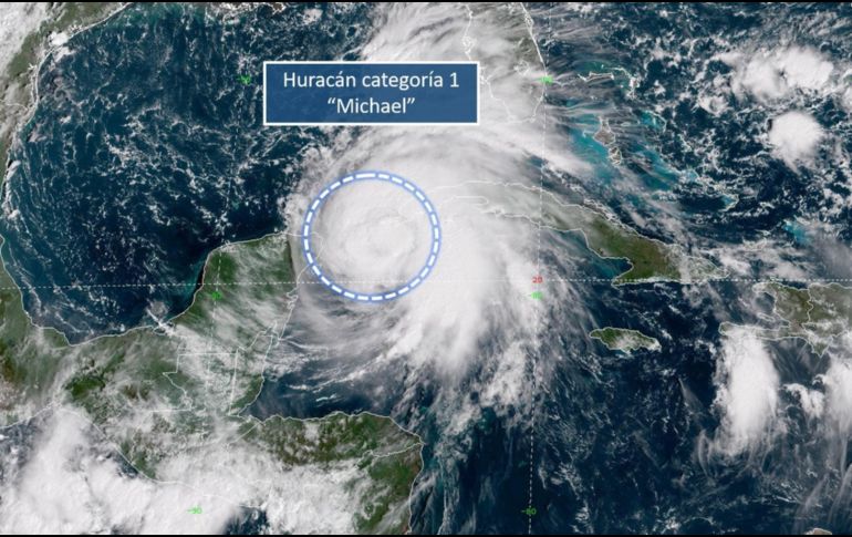Calculan que ''Michael'' se fortalecerá y ''se espera que se convierta en un huracán de gran intensidad (categoría 3 de 5) el martes o el martes por la noche''. TWITTER / @conagua_clima