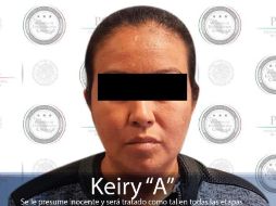 Keiry fue detenida sin uso de violencia ni afectación a terceros. TWITTER / @PGR_AIC