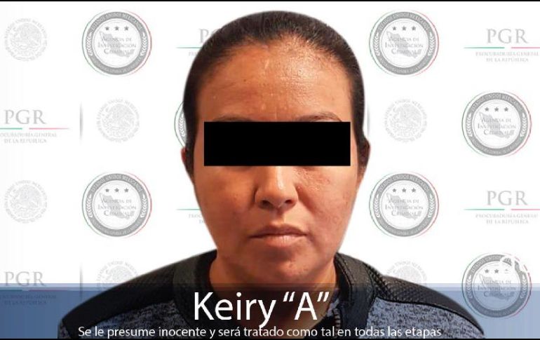 Keiry fue detenida sin uso de violencia ni afectación a terceros. TWITTER / @PGR_AIC