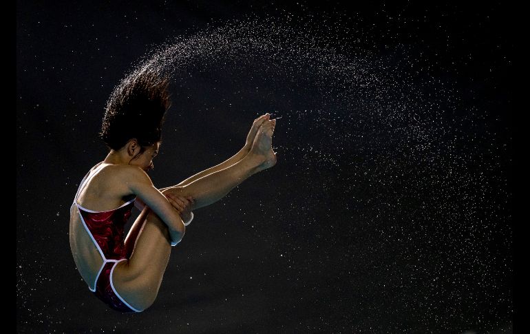 La china Lin Shan practica un clavado en el marco de los Juegos Olímpicos de la Juventud en Buenos Aires, Argentina. AP/OIS/IOC/J. Leicester