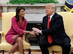 Trump conocía la decisión de Haley desde hace meses. AP / E. Vucci