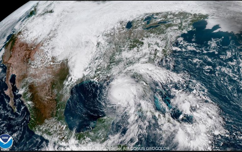 “Michael” presenta vientos de 192 kilómetros por hora. AP / NOAA