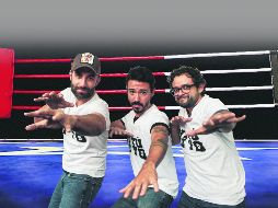 Con un pie en el ring. Los actores Mauricio Argüelles, César Rodríguez y el director Noé Santillán-López, listos para dejar su huella en la pantalla grande. EL INFORMADOR/G. Gallo