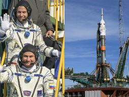 El cohete había despegado a las 11:40 horas locales de este jueves del cosmódromo de Baikonur, para llevar a sus tripulantes a la EEI donde los esperaban el alemán Alexander Gerst y el ruso Serguéi Prokópiev. TWITTER / @NASA