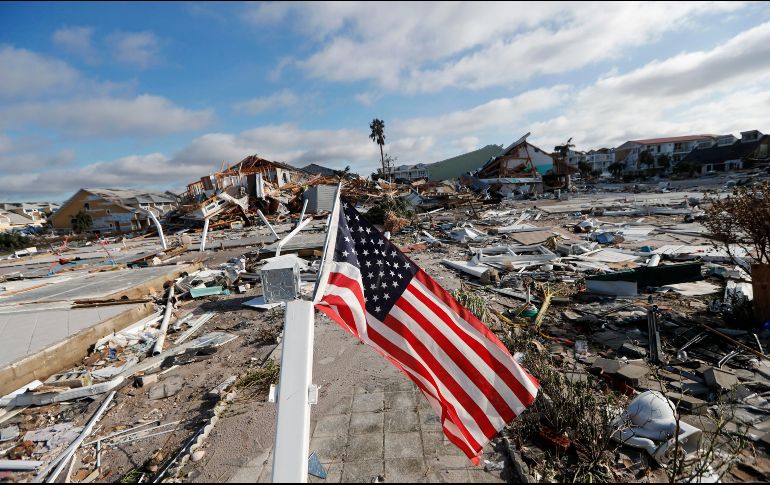 ''Michael'' tocó tierra el miércoles, cerca de Mexico Beach, Florida, como el tercer huracán más potente de la historia estadounidense. AP / G. Herbert