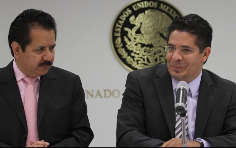 Rabindranath Salazar (d) fue sustituido por Hugo Eric Flores como futuro delegado federal de Morelos. NTX/ARCHIVO