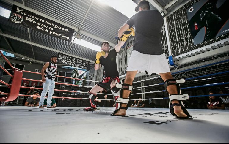 Peleadores de todas las edades se reúnen en el gimnasio Samurai Fight Center para poner a prueba sus conocimientos y técnica. EL INFORMADOR / F. Atilano