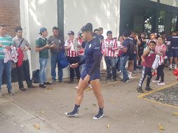 Alan Pulido, en su encuentro con aficionados del Guadalajara. EL INFORMADOR / A. Ramírez