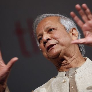 Premio Nobel de la Paz devela placa en pro de erradicar la pobreza