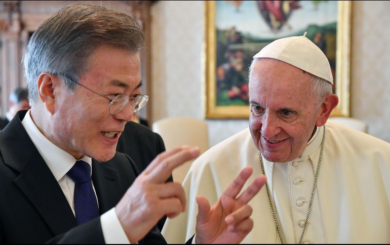 Este asunto se aborda en una reunión en el Vaticano entre el el papa y el presidente surcoreano, Moon Jae-in. AFP / A. Di Meo
