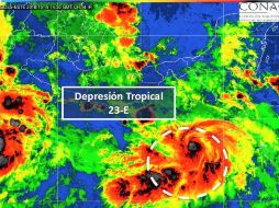 De acuerdo con su reporte más reciente, el SMN explica que el fenómeno natural se localiza a 170 kilómetros al sur-sureste de Tapachula, Chiapas. ESPECIAL / smn.conagua.gob.mx