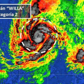 Huracán "Willa" evoluciona a categoría 2 frente a las costas de Jalisco