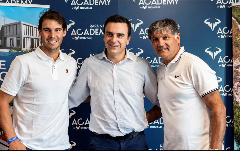 En un acto realizado en la sede de Rafa Nadal Academy by Movistar en Mallorca, el tenista explicó que se trata de la primera expansión mundial de este proyecto. EFE / C. Cladera