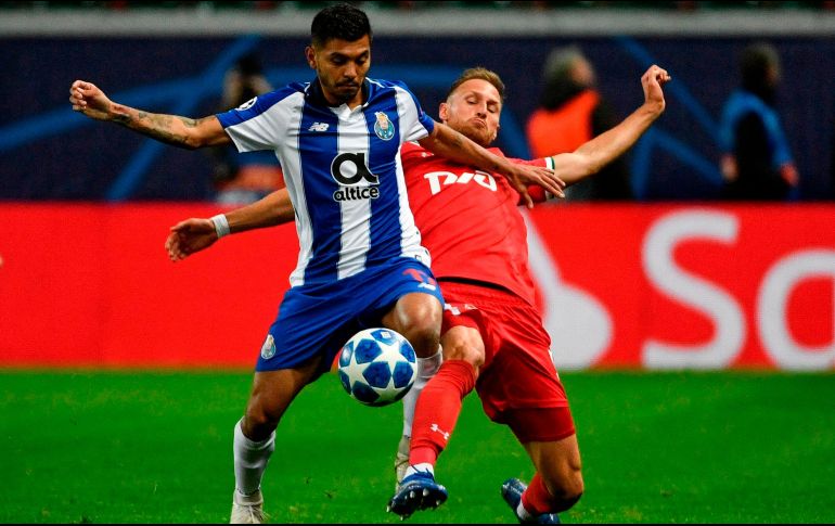 Corona anotó el tercer gol del Porto al 47'. AFP/A. Nemenov