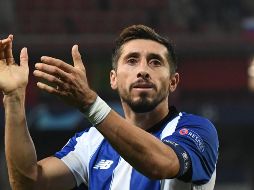 Herrera celebra tras anotar el segundo de los tres tantos del Porto ante el Lokomotiv. AFP/K. Kudrytsvev