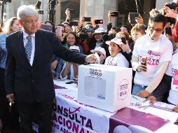 La consulta de la nueva terminal aérea para México fue propuesta por el mismo López Obrador. NTX / G. Granados