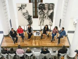 Teniendo como moderador a Ricardo Duarte, se dio a conocer el proyecto editorial de Juan Carlos Macías y Víctor Hugo Pérez en el MUSA. ESPECIAL/MUSA