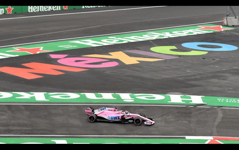 El mexicano Sergio Perez de Force India saldrá en la posición 13 de la parrilla. EFE / M. Sierra