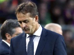 Este lunes el cuadro merengue da a conocer a través un comunicado que Julen Lopetegui dejo de ser el técnico de los Blancos. EFE / T. Albir