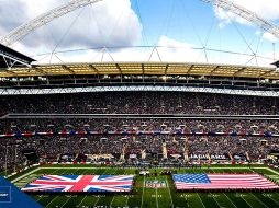Wembley se ha convertido en la casa habitual de la NFL en Londres, con tres partidos disputados este mes de octubre, el último de ellos el pasado domingo. TWITTER / @NFLUK