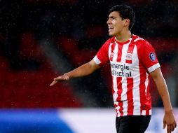 Gutiérrez fue titular y disputó todo el partido con el PSV. TWITTER/@PSV