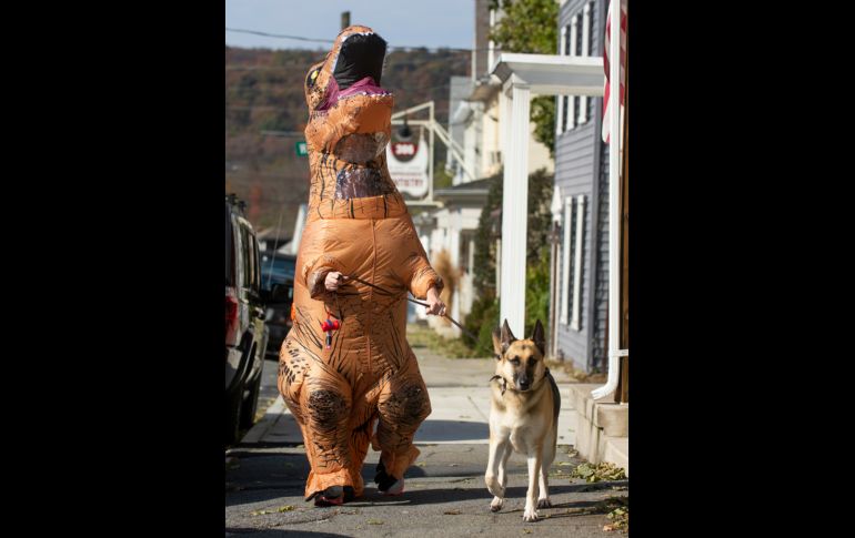 Y hablando de perros, ¿Quién pasea a quién en esta foto? Esta imagen fue captada en la ciudad de Orwigsburg, Pennsylvania. AP/ Republican-Herald / D. McKeown