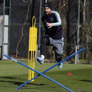 Messi se ejercita nuevamente con el Barcelona