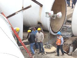 Aspecto de los trabajos de mantenimiento en el Sistema Cutzamala. SUN/J. Alvarado