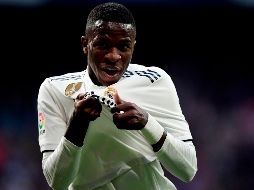 Fue una acción de Vinicius, que saltó al terreno de juego en el minuto 73 de partido, la que le abrió el camino hacia el triunfo a los blancos. AFP / J. Soriano