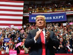 Donald Trump en un mitin en Chattanooga, Tennessee. AFP/N. Kamm