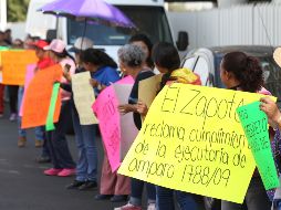 Desde hace dos semanas, integrantes del ejido reinstalaron el plantón en la zona del estacionamiento del aeropuerto. EL INFORMADOR / ARCHIVO
