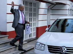 López Obrador aclaró que los empresarios respetaron la voluntad de los ciudadanos de cancelar el nuevo aeropuerto de Texcoco. NTX / F. García