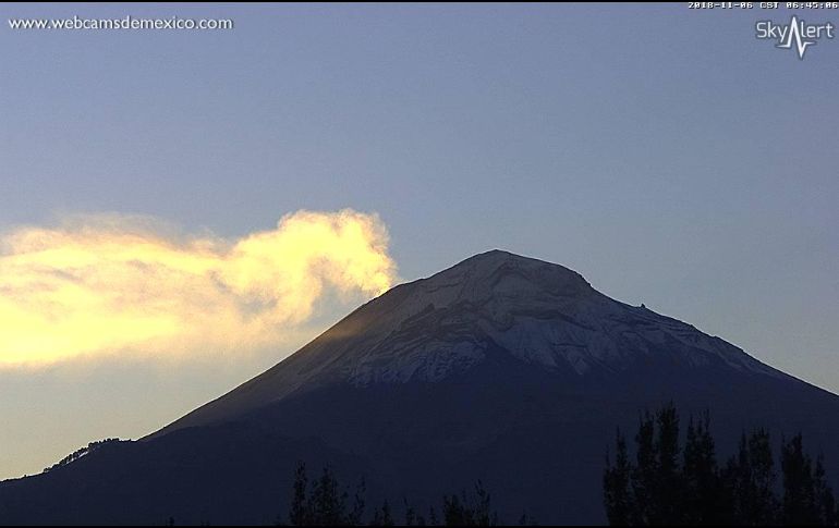  El Cenapred agregó que el Semáforo de Alerta Volcánica del Popocatépetl se encuentra en Amarillo Fase 2. TWITTER/ @Popocatepetl_MX