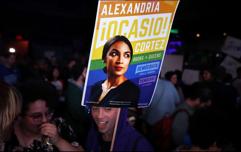 Autodefinida como socialista, Alexandria Ocasio-Cortez representa también la rabia de las mujeres frente a la administración Donald Trump. AFP / R. Loomis