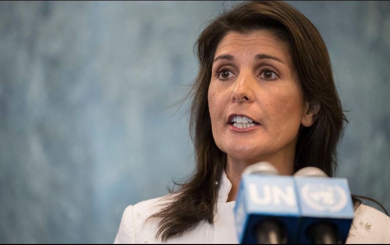 Nikki Haley habló con periodistas en la sede de la ONU sobre este tema. AP/ARCHIVO