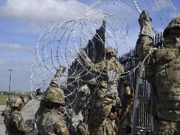 Esta semana soldados han reforzado varios puntos de la frontera, como el puente internacional Anzalduas en McAllen, Texas. AFP/Fuerza Aérea de EU/D. A. Hernandez/ARCHIVO
