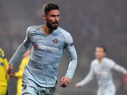 Oliver Giroud marcó el único gol del Chelsea en la victoria 1-0 sobre el BATE Borisov.  AFP/K. Kudryatsev