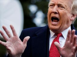 Trump se negó a responder preguntar sobre si el país necesita controles de arma más estrictos. EFE / S. Thew