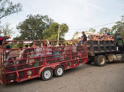 La segunda caravana consideró que el municipio de Matías Romero no había atendido sus peticiones, además de no haber comida suficiente. EFE / L. Villalobos