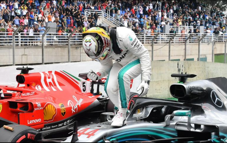 Hamilton tuvo una vuelta de un minuto y 7.281 segundos en la pista de Interlagos, superando así a Sebastian Vettel y Valtteri Bottas. AFP / N. Almeida