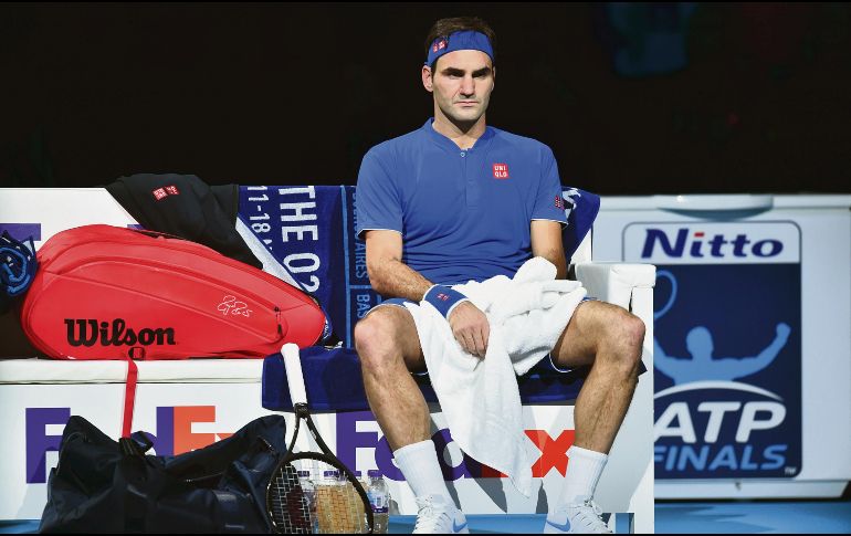 La cara de Roger Federer lo dice todo. Ayer estuvo errático ante el japonés. AFP /