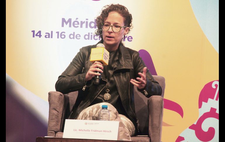 Michelle Fridman Hirsch. Titular de la  Secretaría de Fomento Turístico del Estado de Yucatán, quien dio los pormenores del evento.