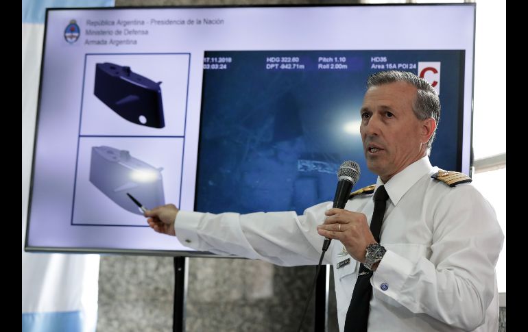 El Ministerio de la Defensa de Argentina y la Armada informaron la víspera de que la compañía estadounidense Ocean Infinity halló el submarino, desaparecido el 15 de noviembre del año pasado cuando se dirigía desde Ushuaia a Mar del Plata. El exportavoz de la Armada, Enrique Balbi, da detalles del hallazgo. AFP/A. Pagni