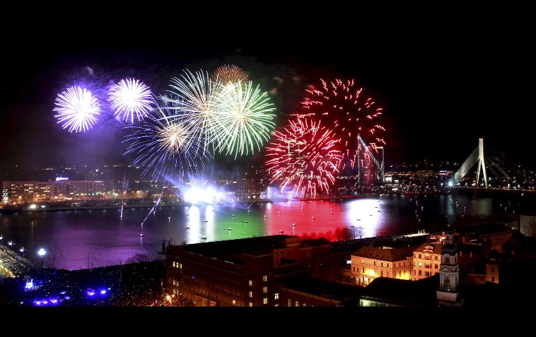 Celebraciones en Riga, Letonia, por el centenario de la independencia del país. EFE/EPA/T. Kalnins
