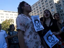 Protesta en el exterior del palacio de La Moneda por la muerte de Camilo Catrillanca, joven mapuche asesinado por policías que perseguían a unos ladrones de autos. AP/E. Félix