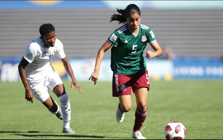 Ghana anotó el primer gol del partido, pero las mexicanas supieron remar contra la corriente. EFE/F. Anfitti