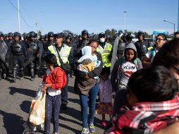 Llamaron a los migrantes centroamericanos al diálogo, respeto a la Ley y prudencia.  NTX / E. Jaramillo