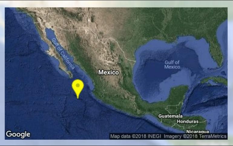El hecho ocurre a las 23 horas con 37 minutos, donde luego de ser registrado se realizó un monitoreo en la costa norte del Estado. TWITTER/ @SSNMexico