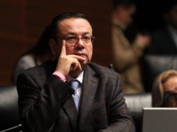 Germán Martínez Cázares, en tribuna planteó el reto que enfrentará en la dirección del Instituto Mexicano del Seguro Social (IMSS). TWITTER / @LuciaMezaGzm